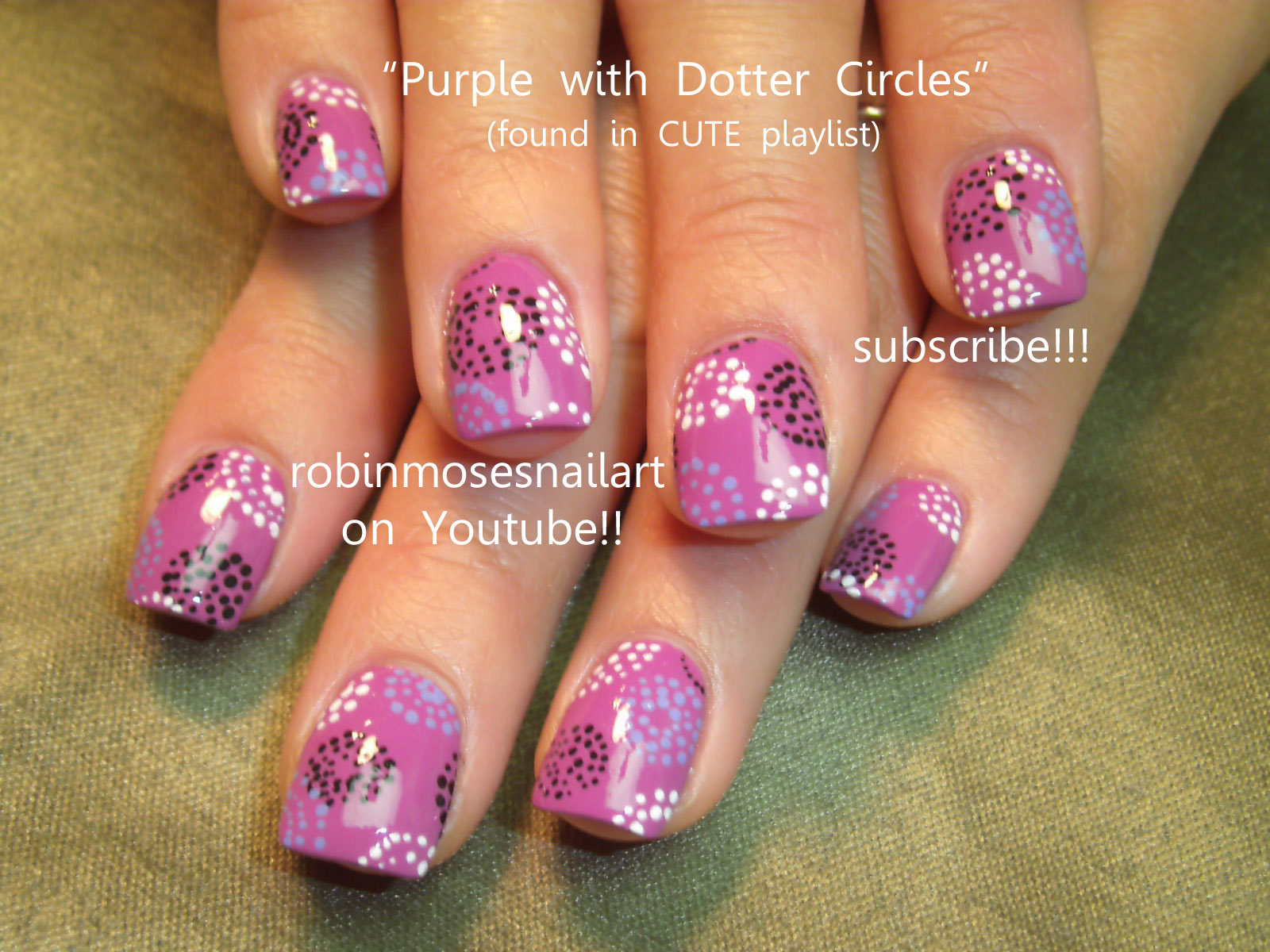 easy purple nail art