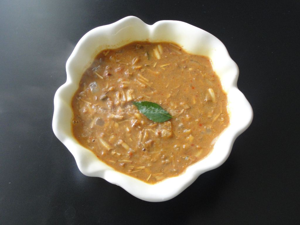 Krithi's Kitchen Banana Blossom Curry / Vazhaipoo Kulambu Indian