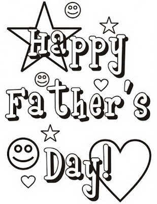 Father's Day Card Coloring Page