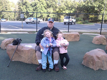 Grandpa and girls at Zoo