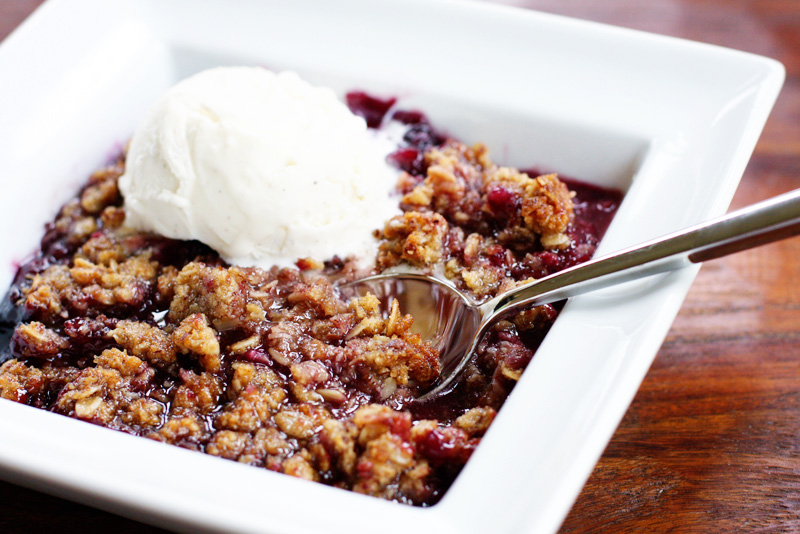 almond berry crumble, gluten free Sweet Anna's