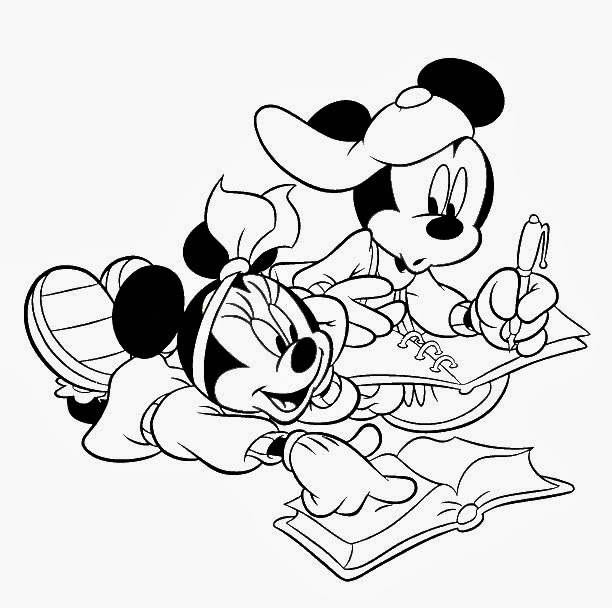 Dia do Estudante desenho Turma do Mickey Colorir