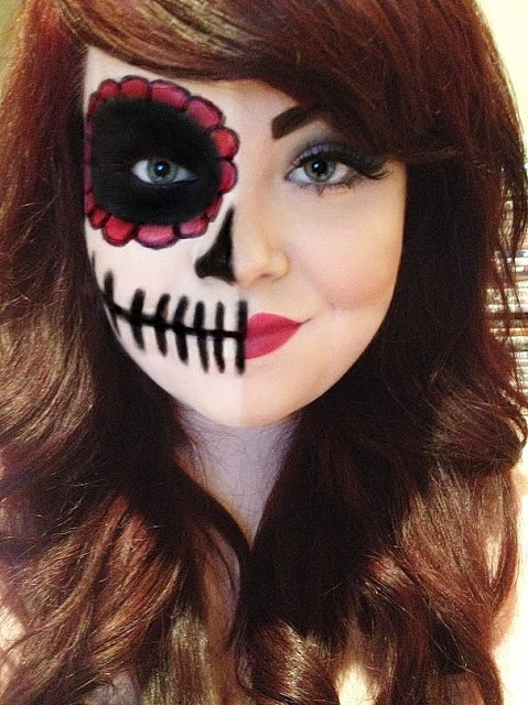 Gallery For > Easy Half Face Skeleton Makeup - Easy Half Face Halloween Makeup Gallery For > Easy Half Face Skeleton Makeup - Easy Half Face Halloween Makeup