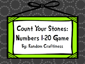 http://www.teacherspayteachers.com/Product/Count-Your-Stones-Numbers-1-20-Game-1044096