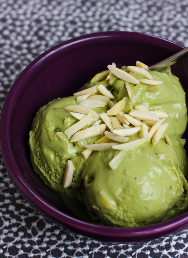 Amanda k. by the Bay Ice Cream Sunday Green Tea and Almond Ice Cream
