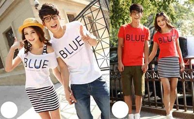Jual Dress Blue Couple Online Murah di Jakarta Lengan Pendek Trendy Jual Dress Blue Couple Online Murah di Jakarta Lengan Pendek Trendy