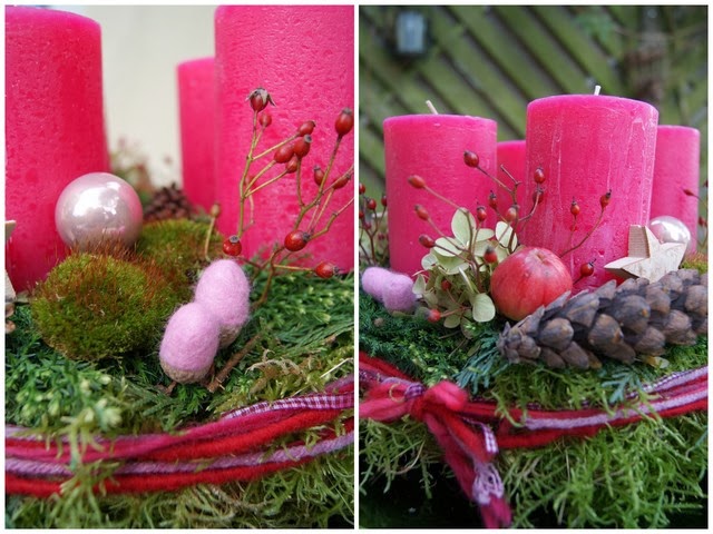 adventskranz pink filz und garten gartenblog der adventskranz 2013 ist pink adventskranz pink filz und garten gartenblog der adventskranz 2013 ist pink