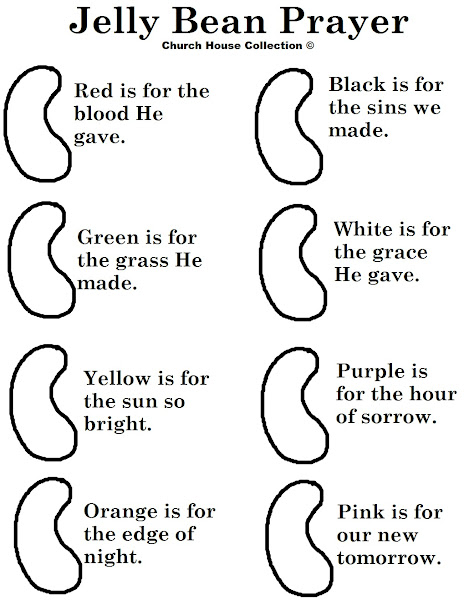 Jelly Bean Prayer Coloring Pages