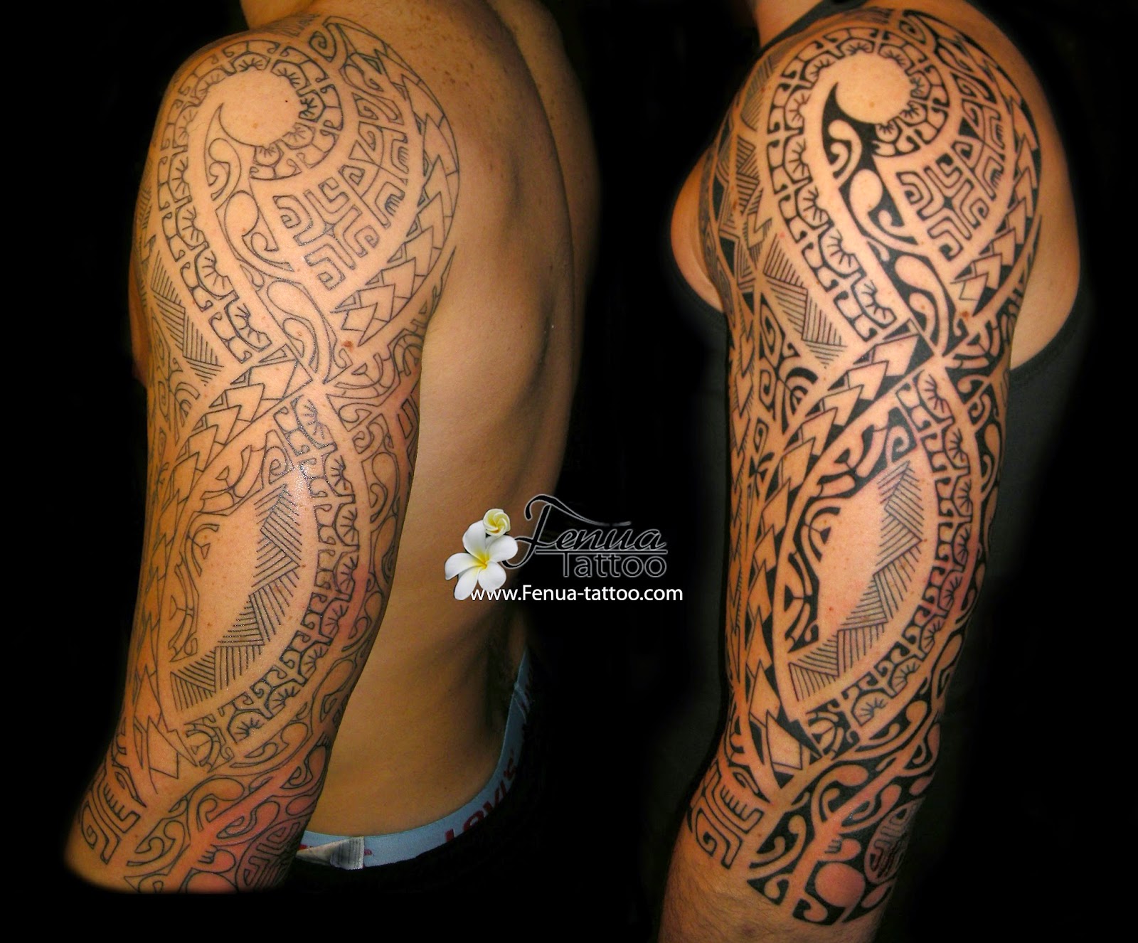 Tahiti Tattoo Specialiste Du Tatouage Polynesien Dot Work Et Recouvrement Tatouage Polynesien Polynesian Tattoo