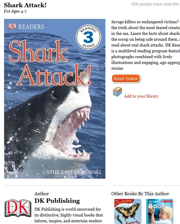 Lian's Summer of Fun: We Give Books: Shark Attack