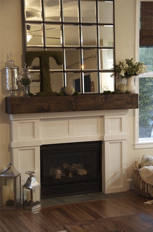 Pottery Barn Rustic Wood Mirror Shelf 17 Image Wall Shelves