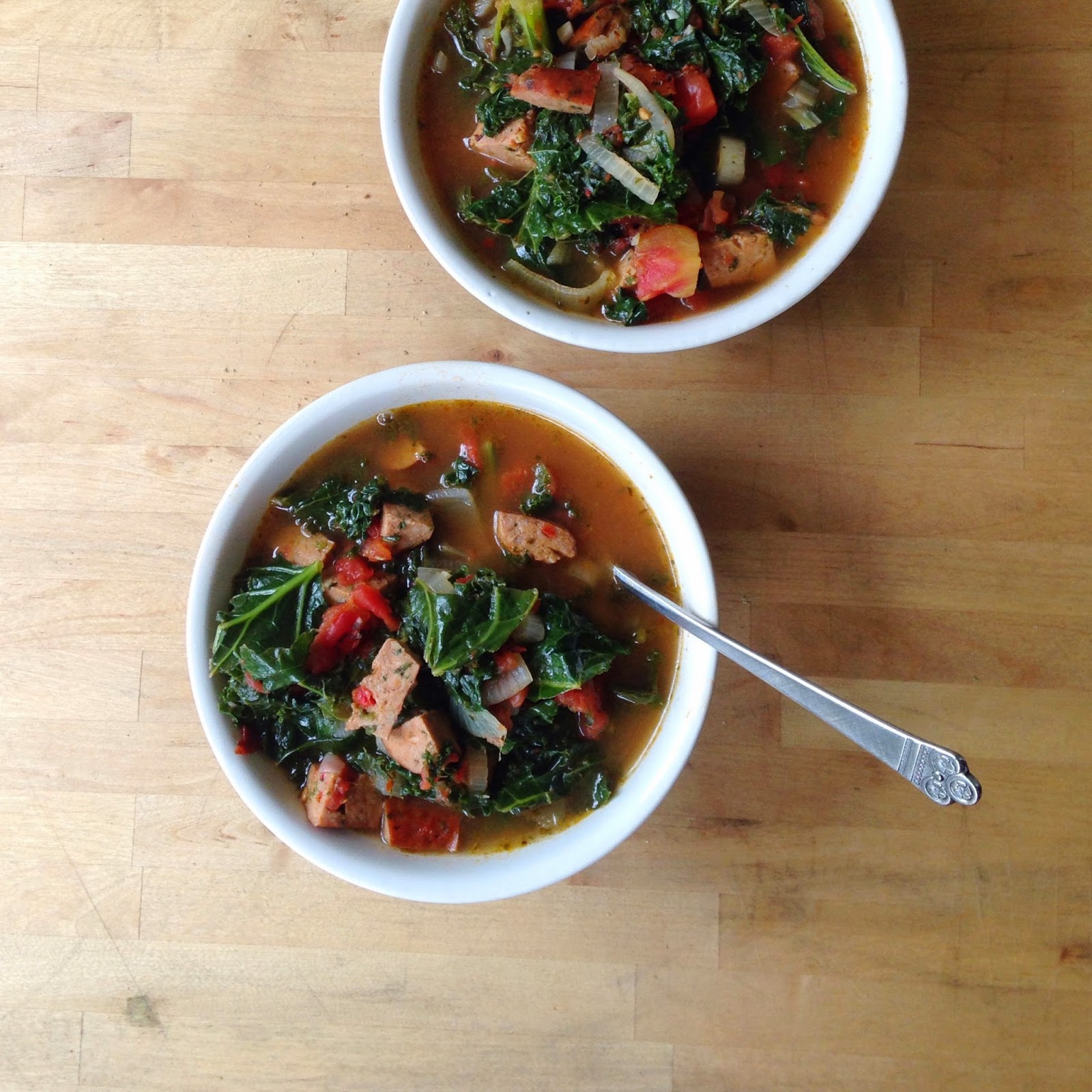 Worthy Pause a lifestyle and paleo food blog Paleo KaleSausage Minestrone Soup