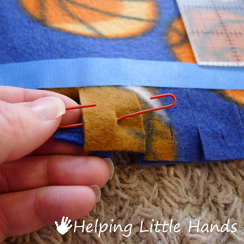 Pieces by Polly Double Layered NoSew "Braided" Fleece Blanket Tutorial