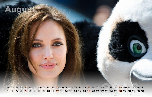 Angelina Jolie Calendar 2012