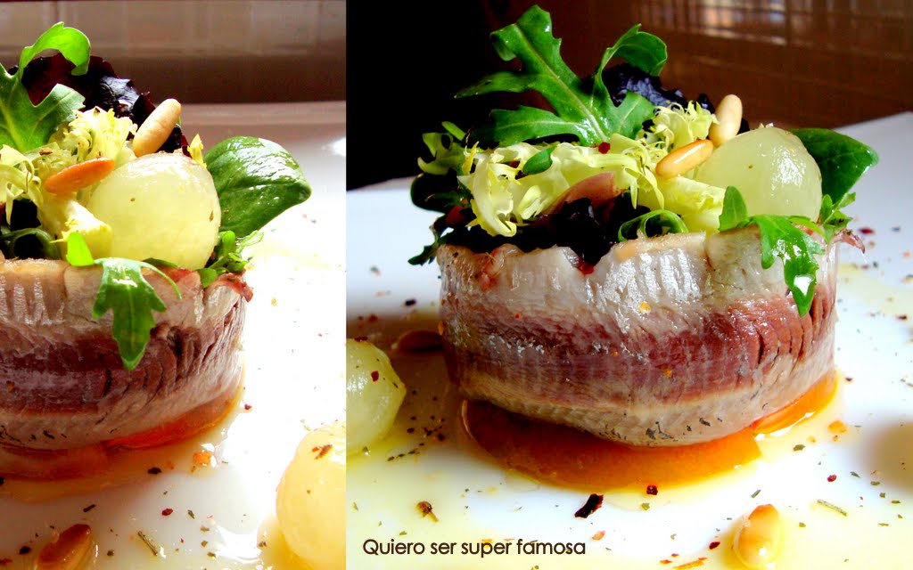 QUIERO SER SÚPER FAMOSA: Sardinas de barril con uvas (Arengades)