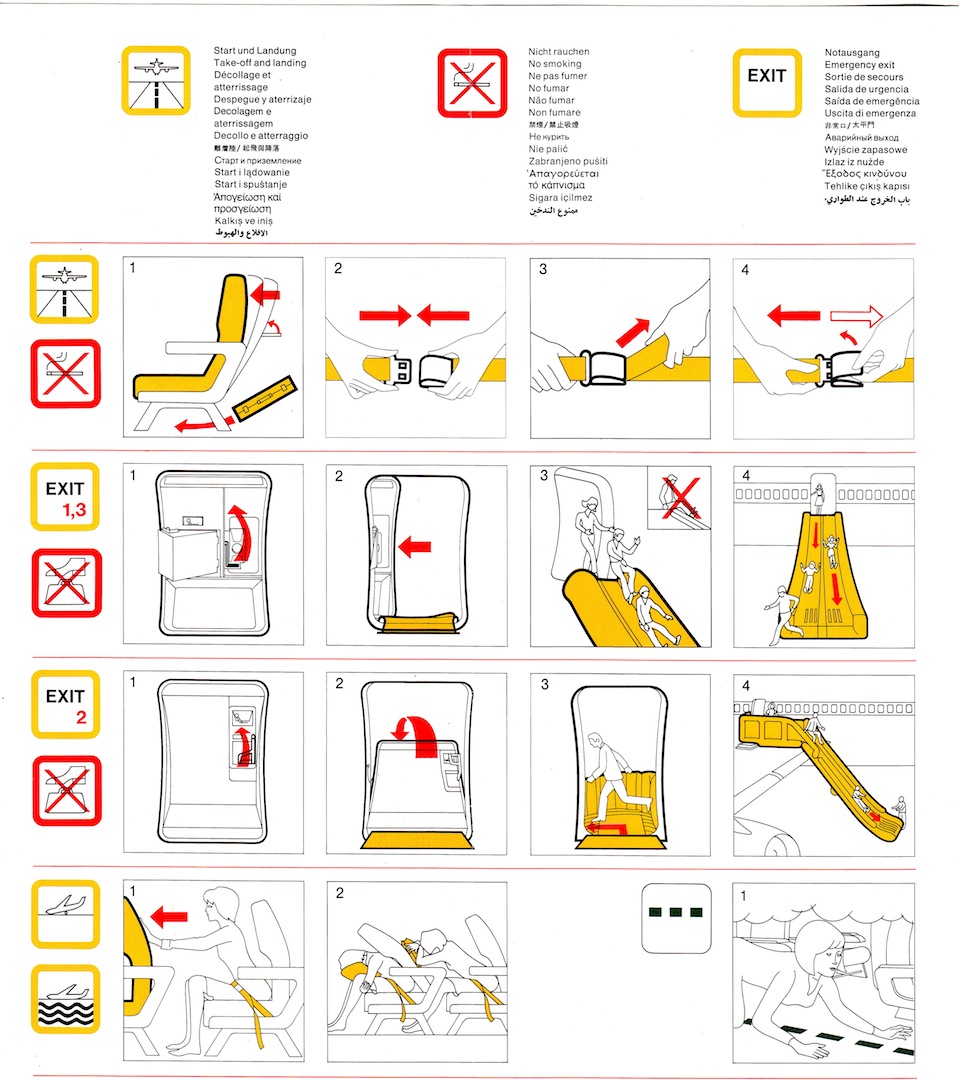 safetycard LUFTHANSA_AIRBUS_A310_1982