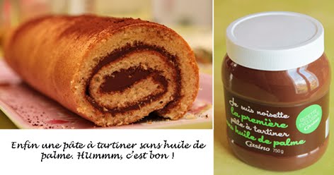 Gâteau roulé à la pâte à tartiner