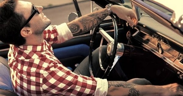 Stylish cool boy attitude in car awesome