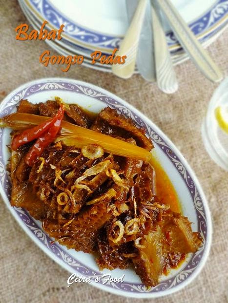 Citra's Home Diary: Resep Babat Gongso Pedas / Indonesian Spicy stir