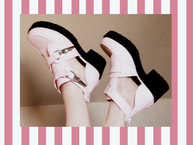 river island pink ankle boots