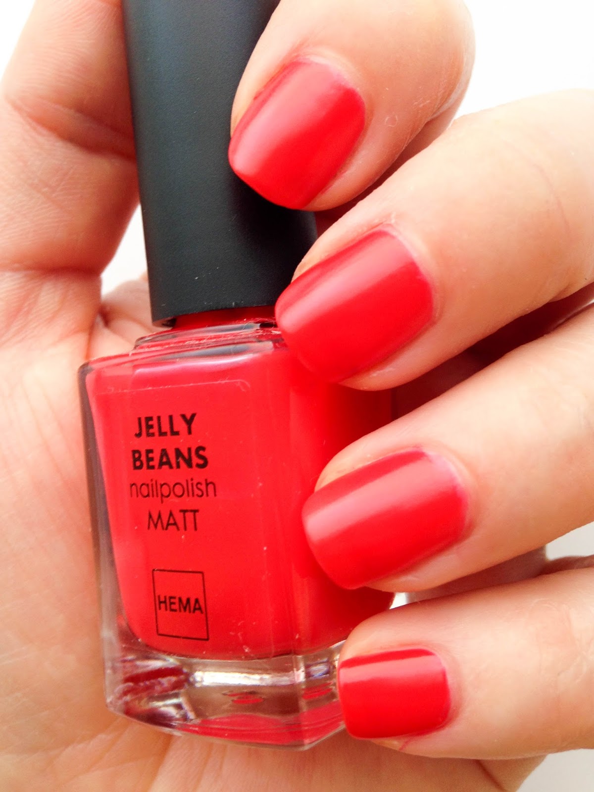 notd hema jelly beans matt nail polish in coral wrinkles and heels
