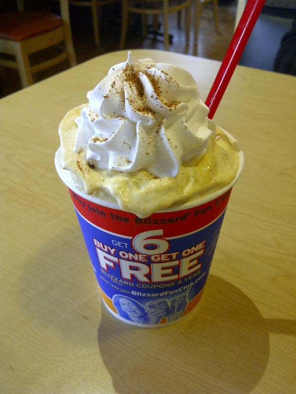 Two Girls, One Scoop Review DQ Blizzard of the Month Pumpkin Pie