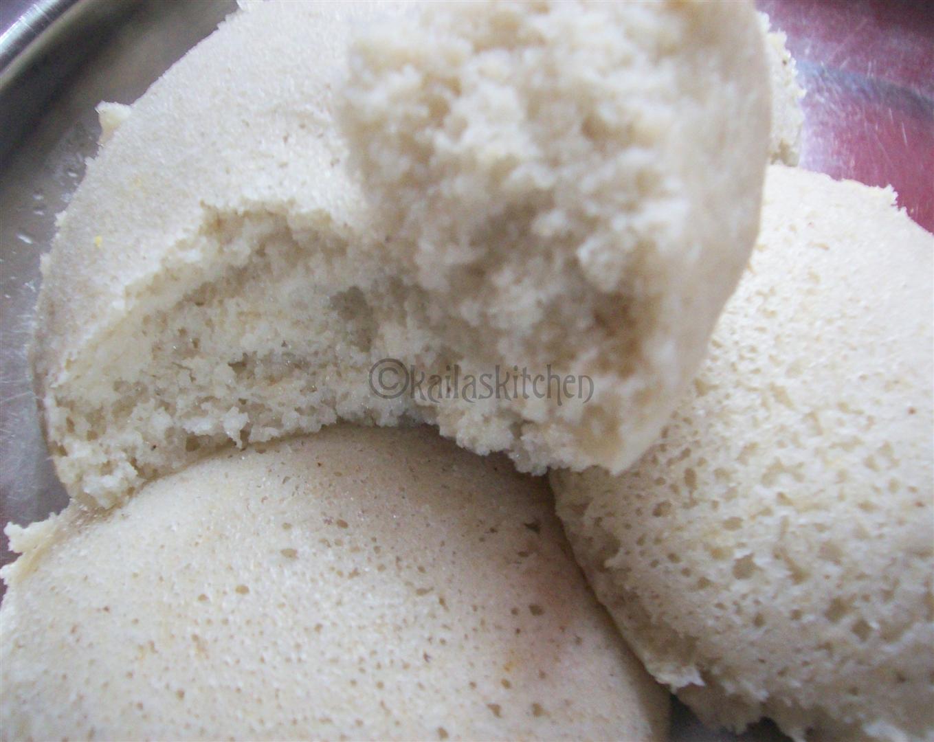 Experiments in Kailas Kitchen Jowar Idli using jowar grains