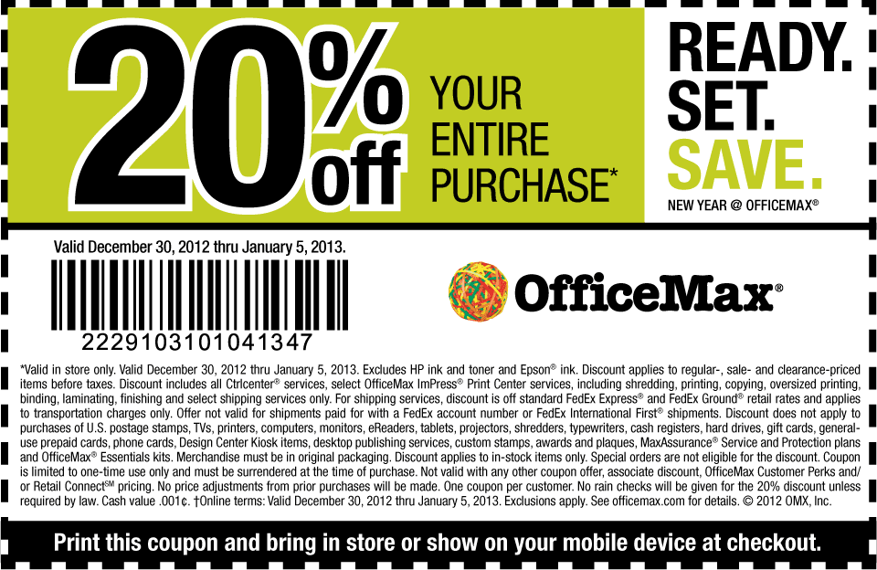 Free Printable Coupons Office Max Coupons
