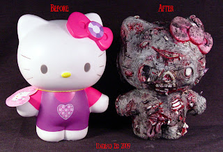 Hello Kitty creepy gory zombie model