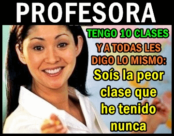 foto meme profesora clases