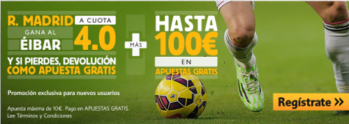 betfair Real Madrid gana Eibar cuota 4 liga mas 100 euros 11 abril betfair Real Madrid gana Eibar cuota 4 liga mas 100 euros 11 abril
