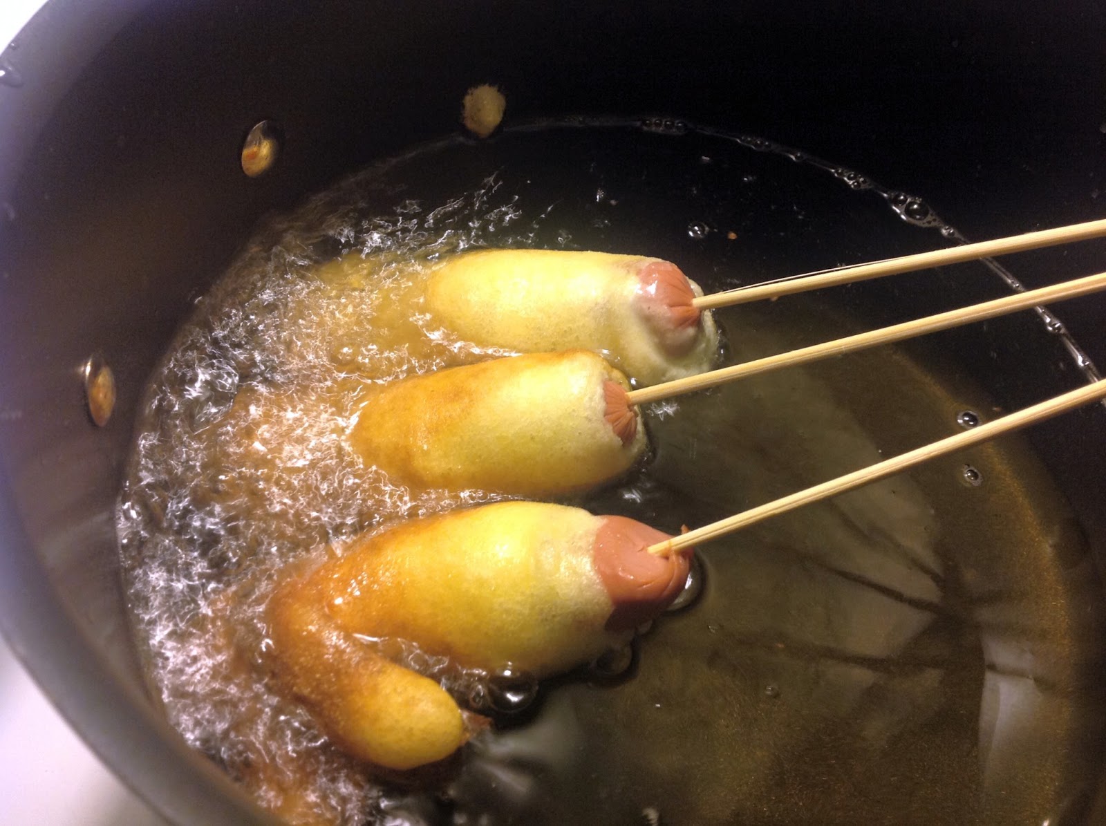 the dog mom pancake batter corn dogs