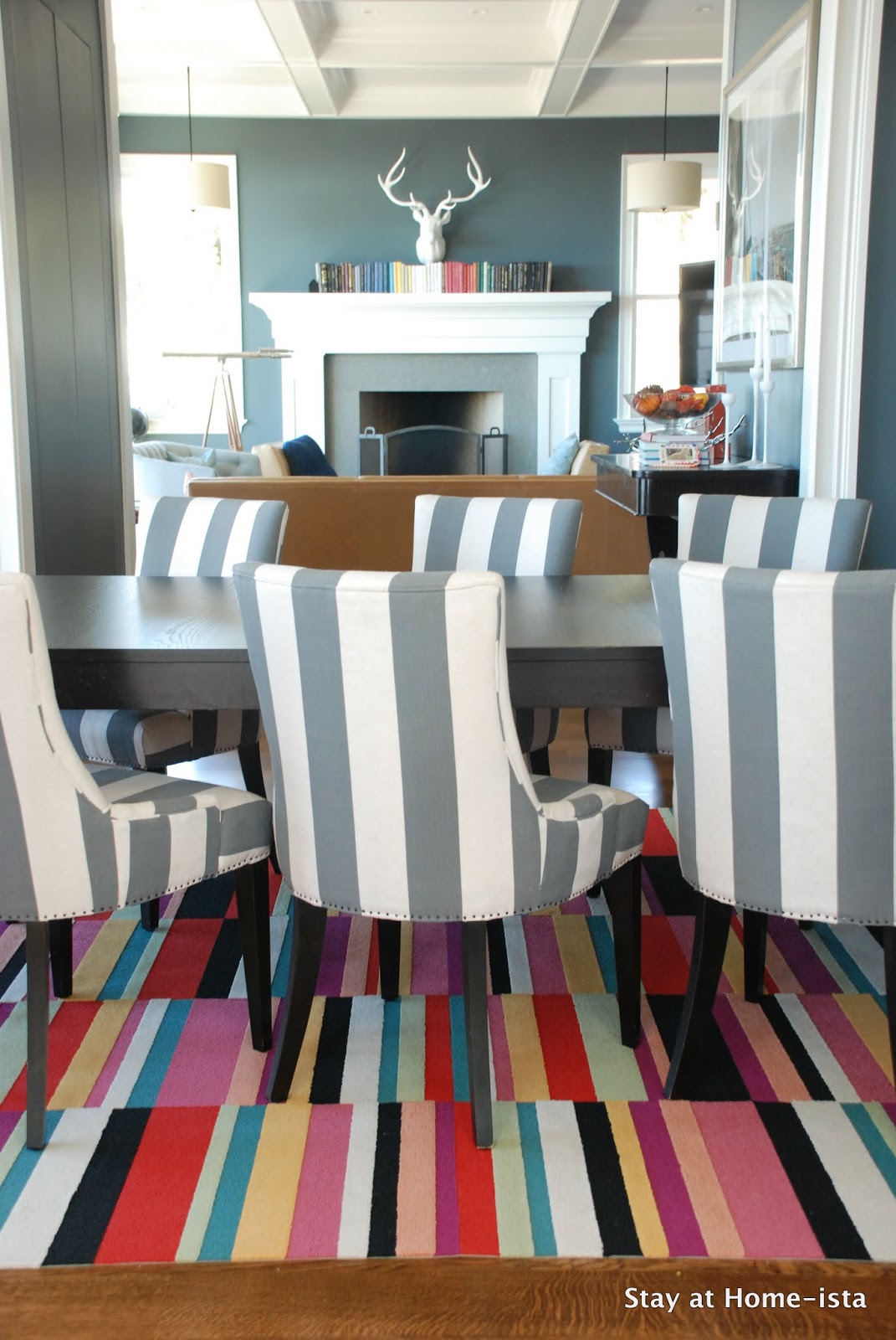 Stay at Homeista Rainbow Stripes for the Dining Room Rug