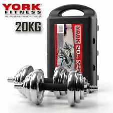 York Chrome Dumbell Set 20kg
