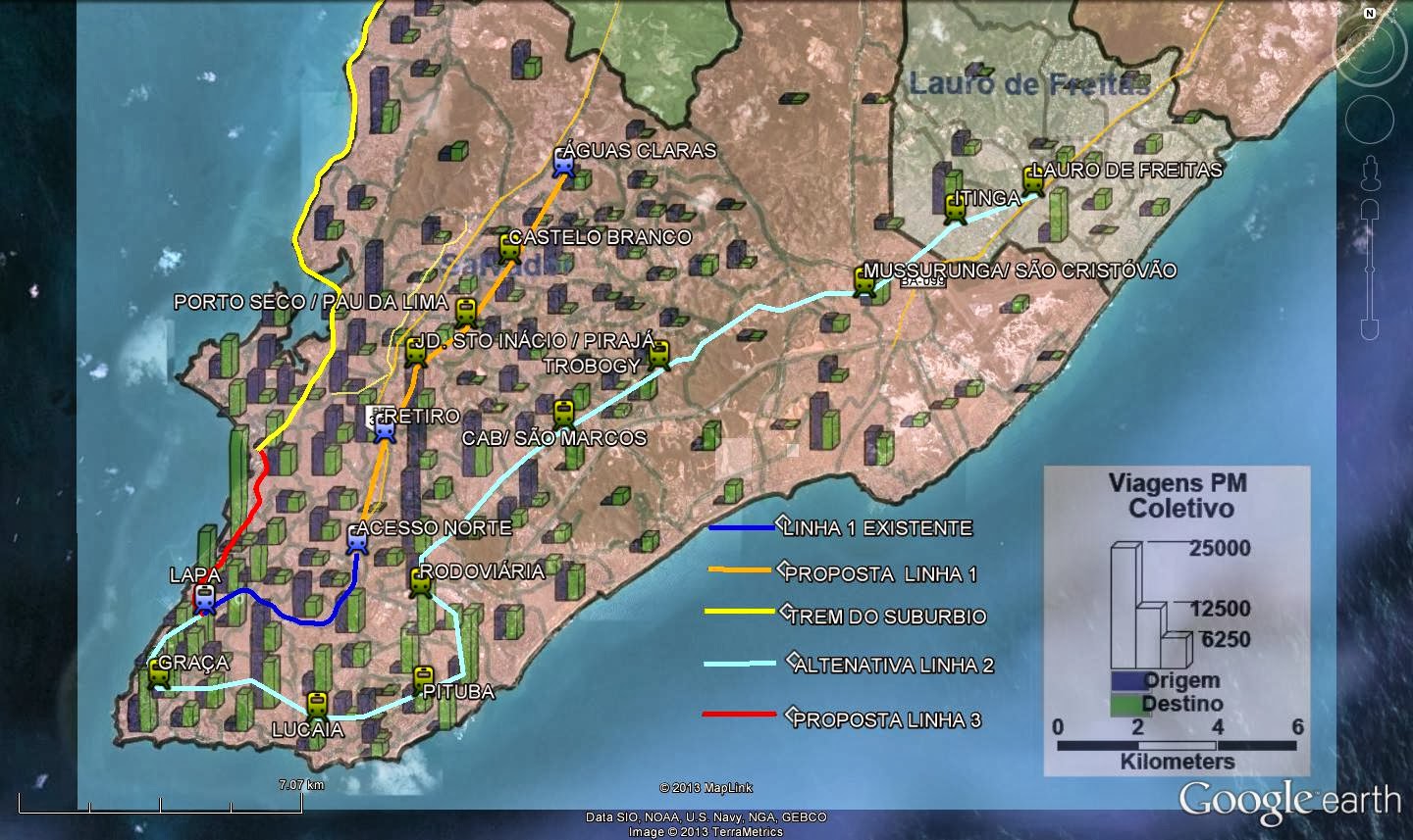 Proposta alternativa de metrô para Salvador Proposta alternativa de metrô para Salvador