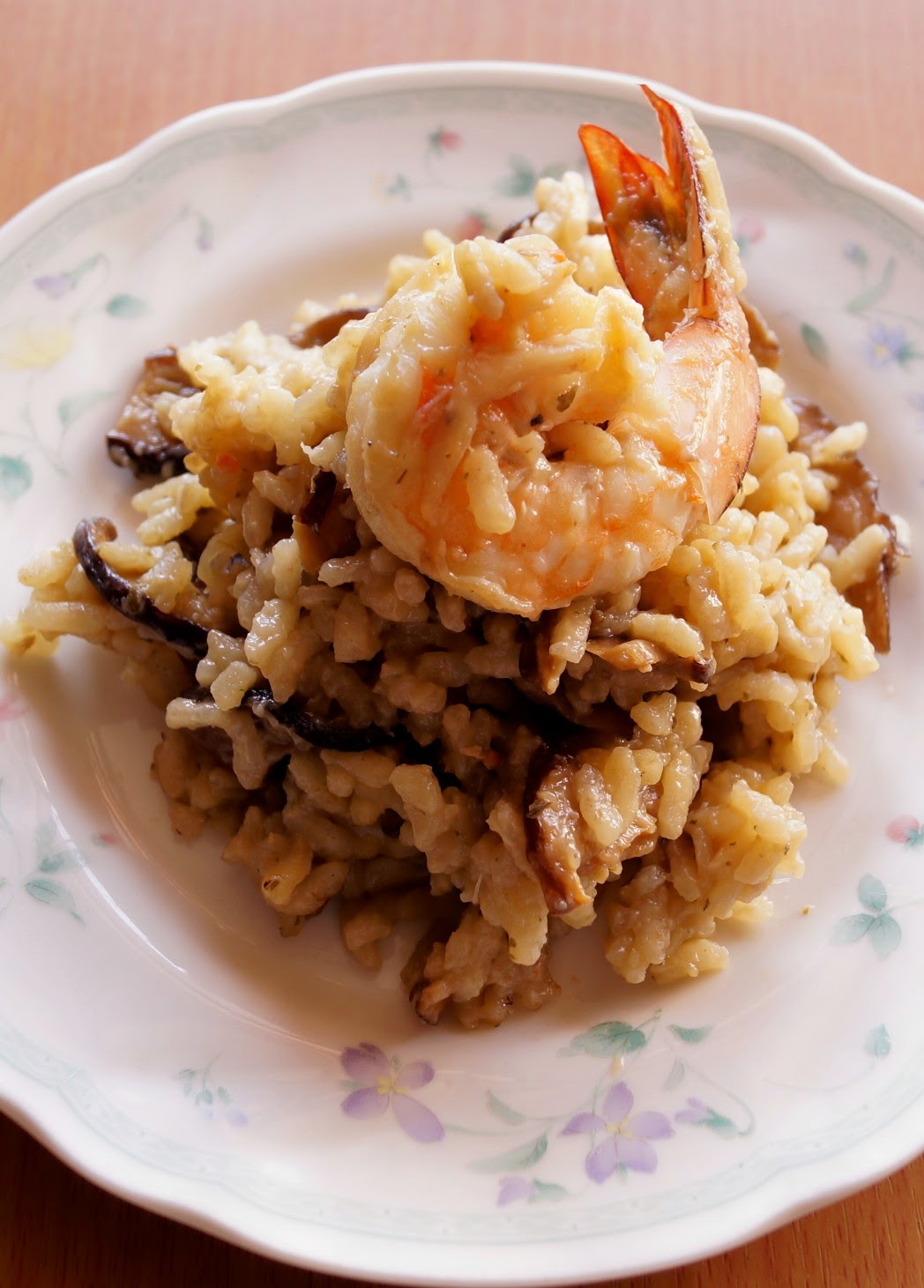 Food Notebook: Shiitake Mushroom and Shrimp Risotto