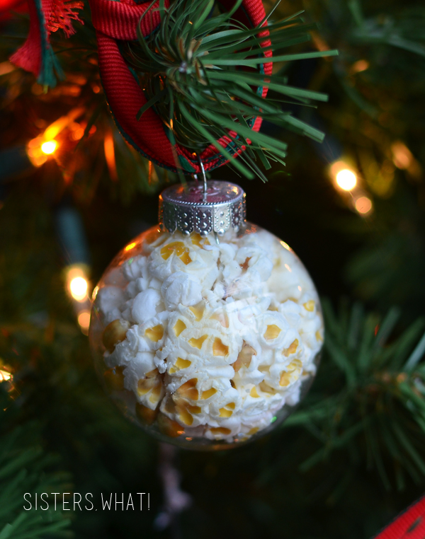 Popcorn In A Ball Christmas Ornament - Sisters, What! Popcorn Ornament - Popcorn In A Ball Christmas Ornament - Sisters, What!