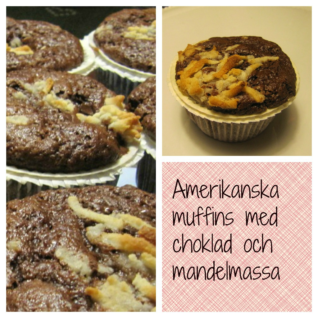 Mat och annat gott! Amerikanska choklad & mandelmassemuffins