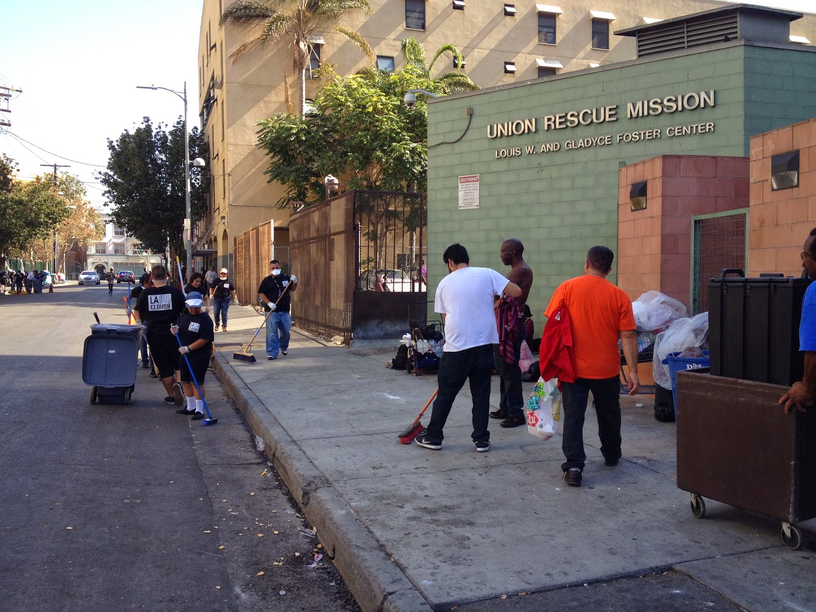 Los Angeles Times Pressmens 20 Year Club Skid Row Los Angeles Clean Up
