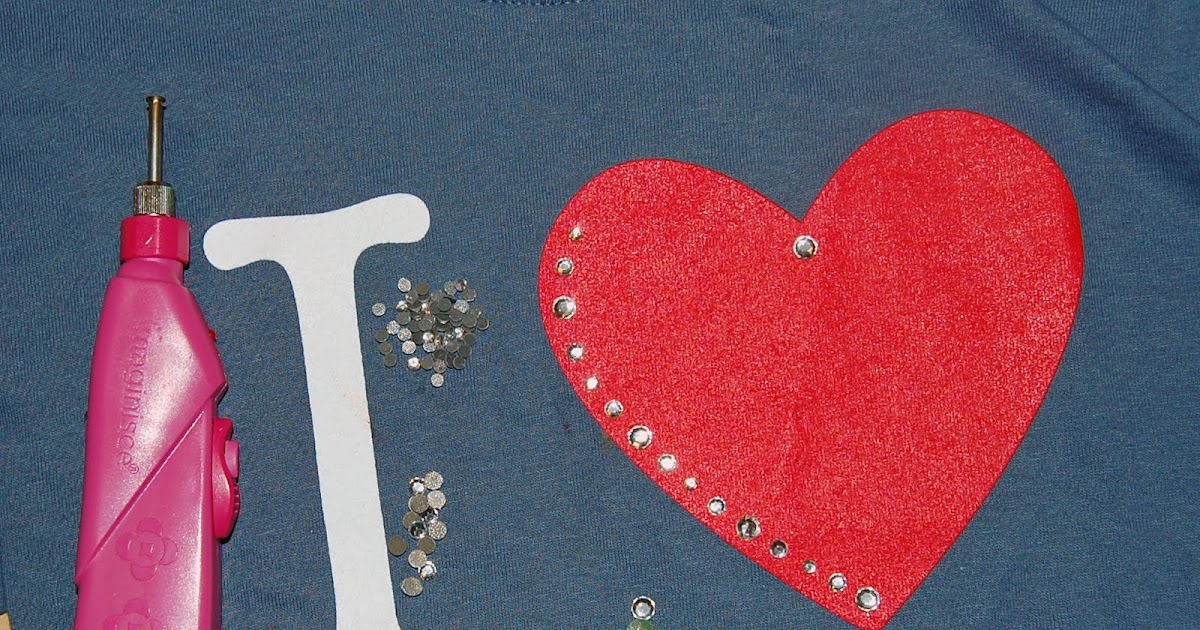 Mandie's Scrappin' Adding Gems to a TShirt