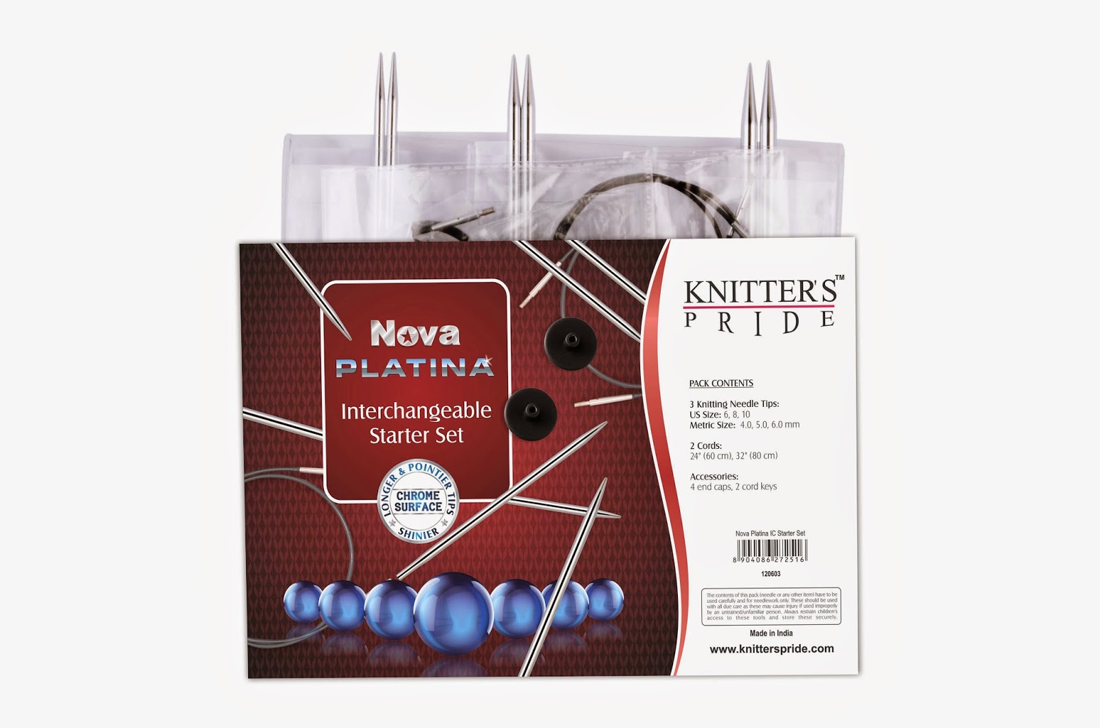 Nova Platina Single Point Knitting Needles 10 Size 3 by Knitter S Pride by Accessorie