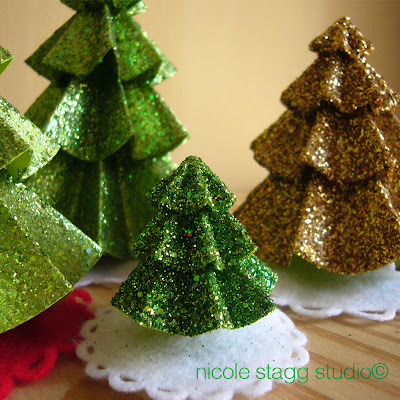 nativity, christmas, trees, paper, glitter