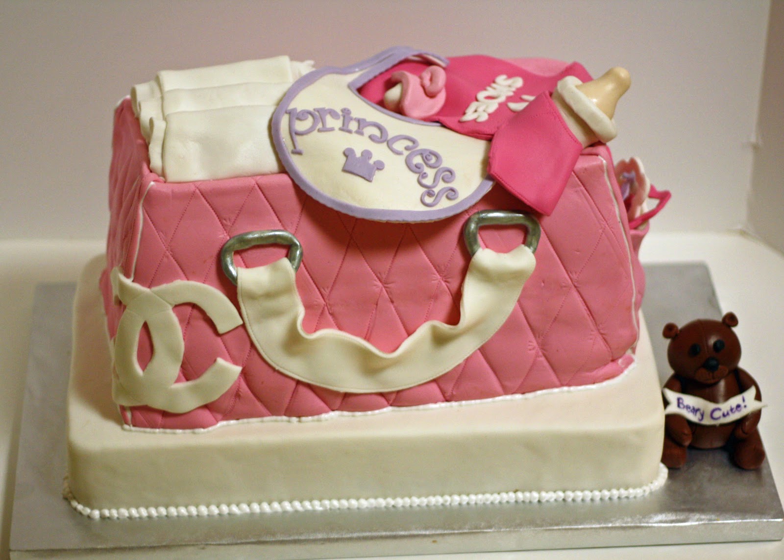 SAB Cakes!: Chanel Diaper Bag Cake
