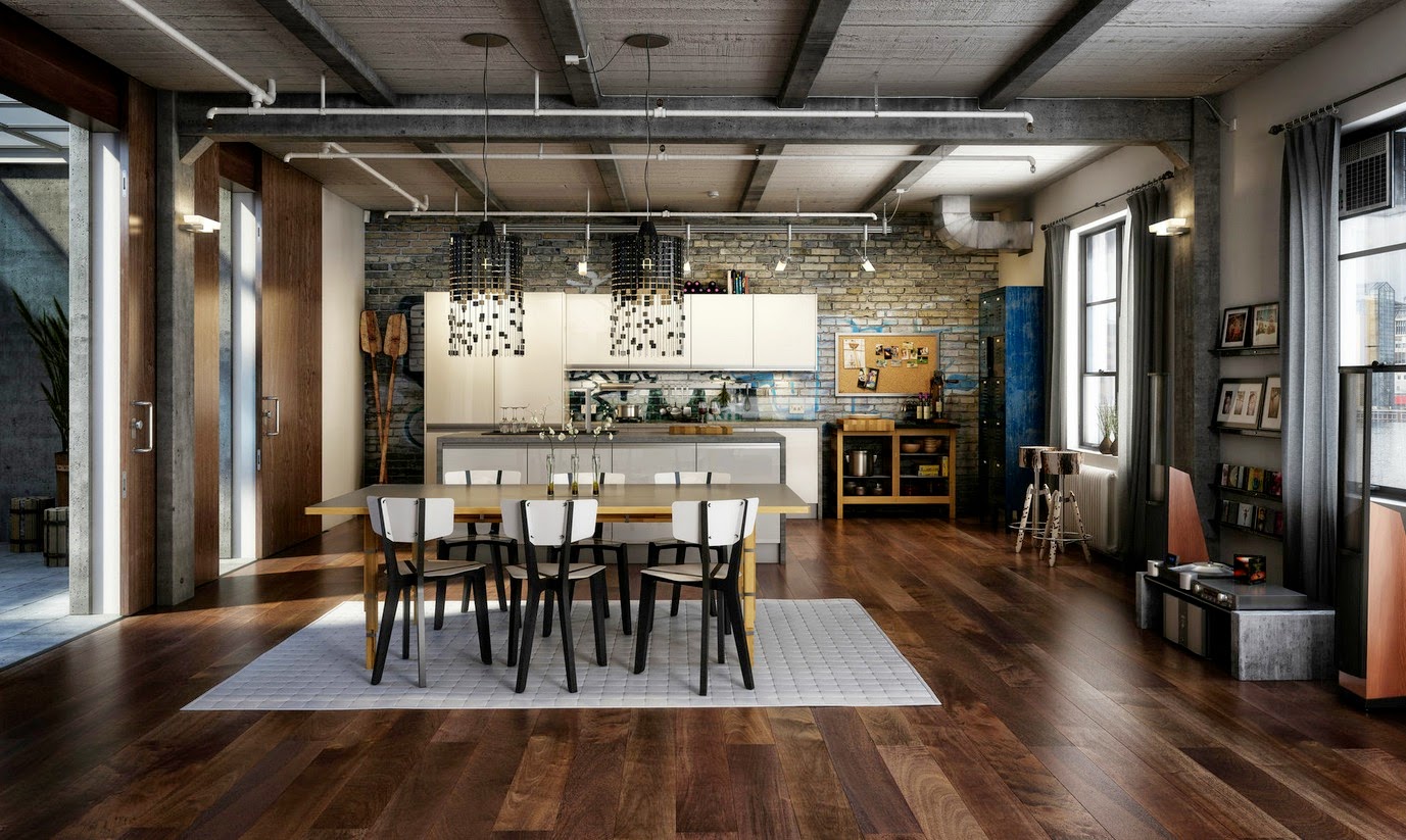Cuisine mur brique rouge: decorer interieur mur en briques rouges ...