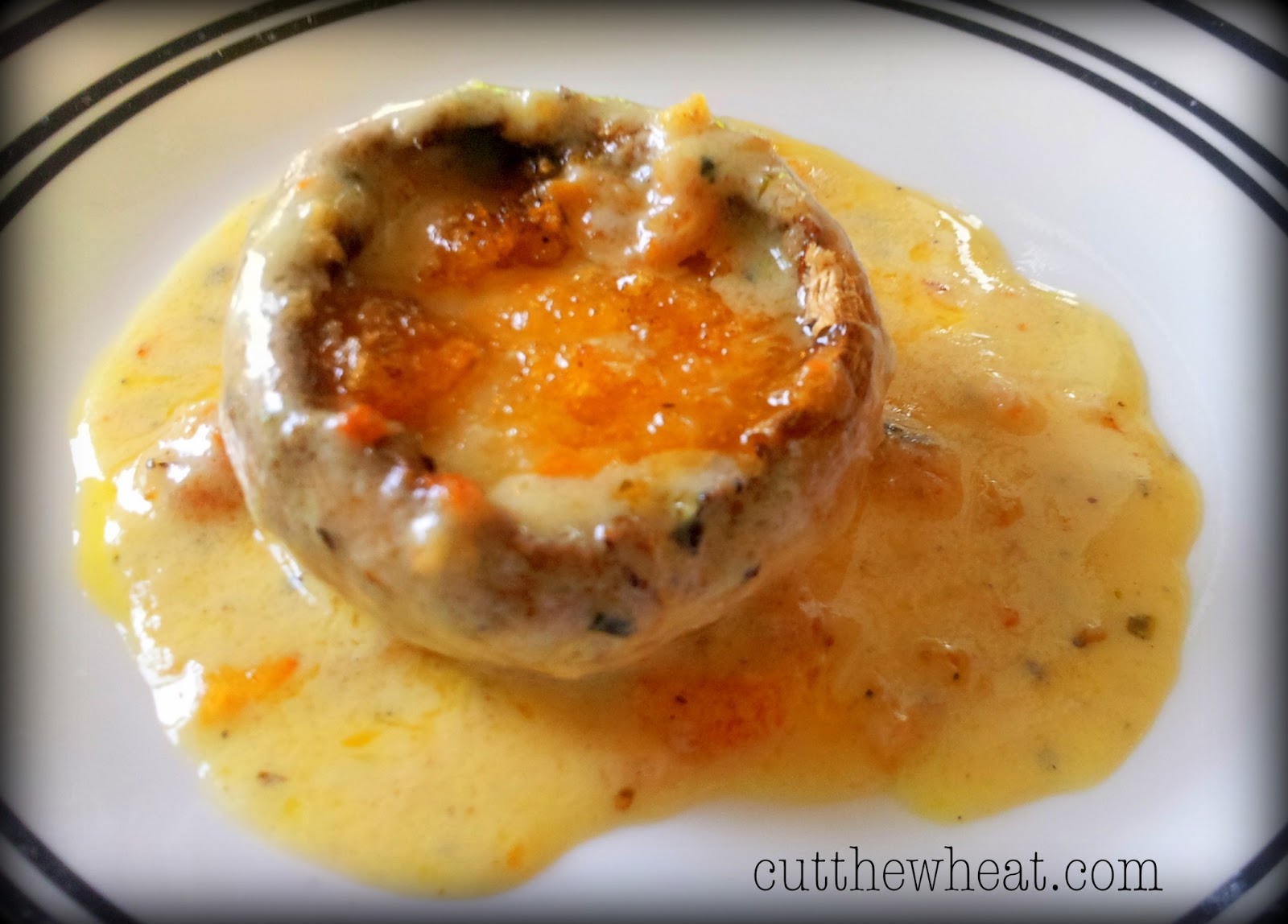 White Cheddar Stuffed Mushrooms with Crispy "Panko Breadcrumbs" Low