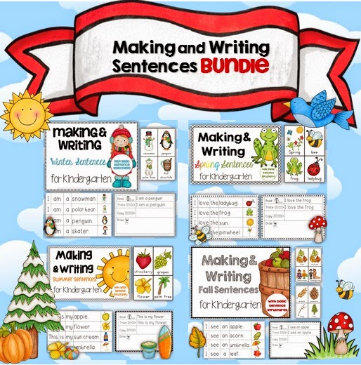 Making and Writing Sentences BUNDLE for the whole year