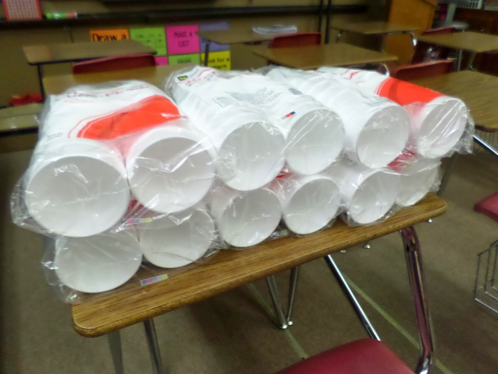 Math Love Stacking Cups Standing On Furniture