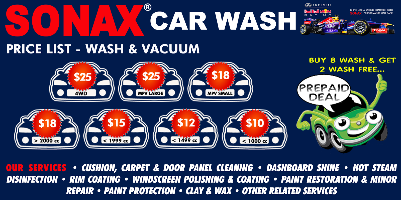 SONAX PROFESSIONAL CAR CARE MySONAX Prepaid Carwash Deal Mydin Meru