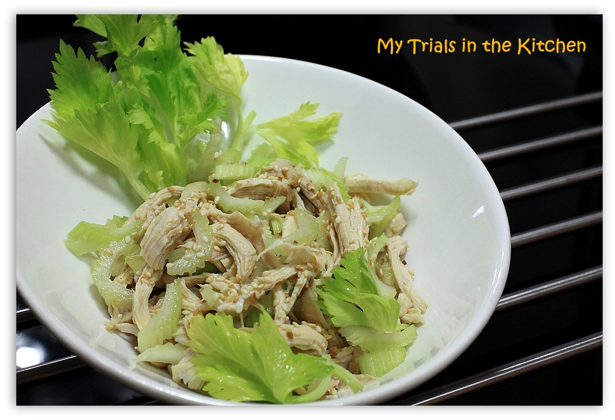 My Trials in the Kitchen Oriental Chicken and Celery Salad served with