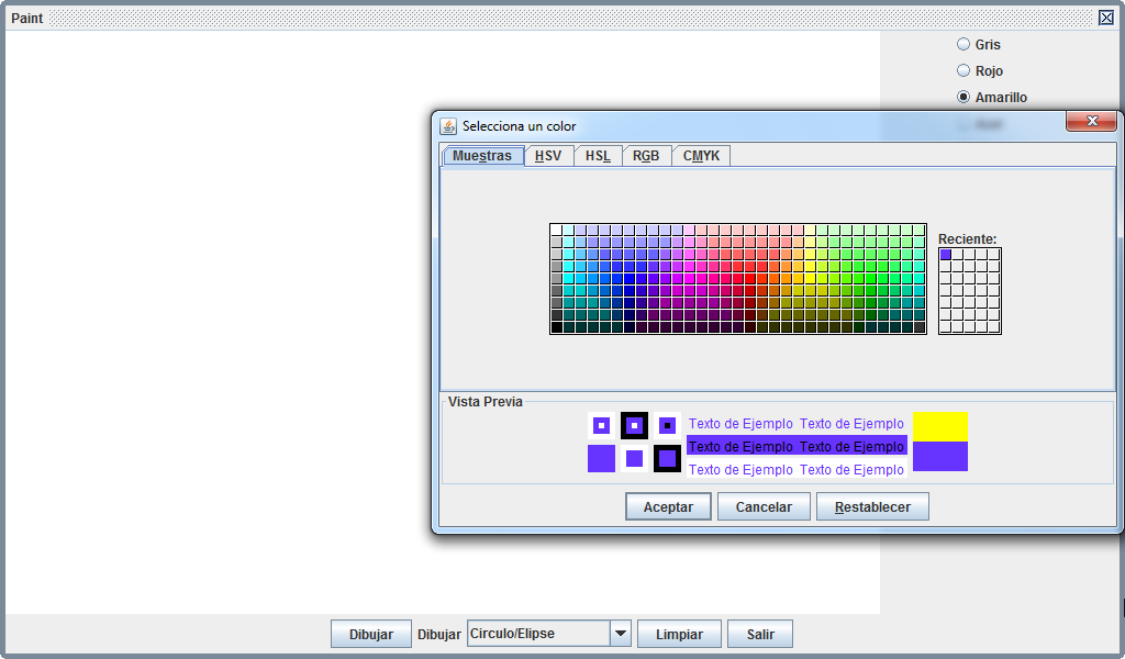El Rincón de Programación UES Mini Paint en Java
